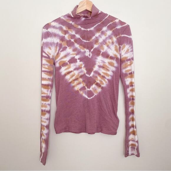 Free People Psychedelic Tie-Dye Turtleneck Top - Picture 1 of 5